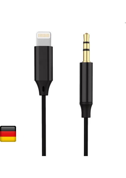by Deji iPhone Lightning Aux 3.5mm Ses Kablosu 1.2m Stereo Ses