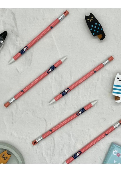 Kawaii Pembe Desenli Kalemtraşlı Kalın Uçlu Kurşun Kalem fırsatları