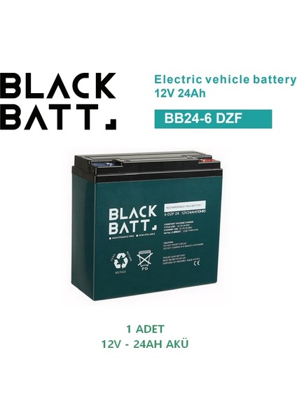 12 V 24 Ah Akü
