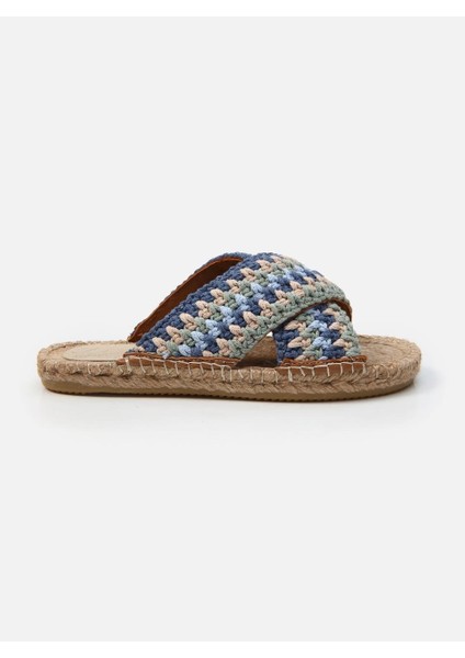 Kinsee Mavi-Indigo Kadın Espadril Terlik