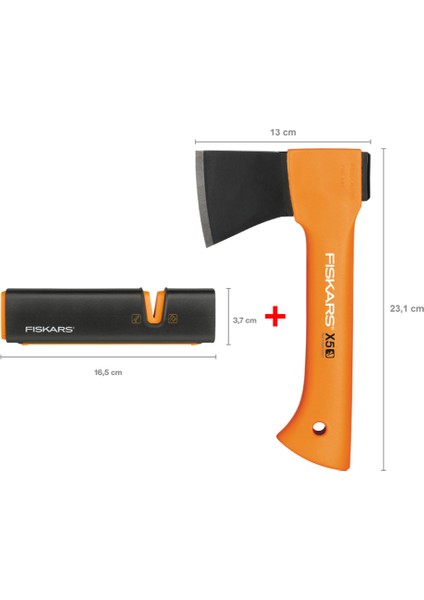 Parçalama Baltası Xxs-X5 + Balta ve Bıçak Bileyici