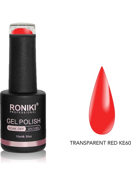 Kalıcı Oje Transparent Red KE60 10 ml