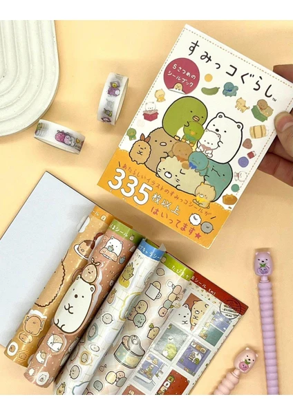 Sarı Defter Sumikko Gurashi  Sticker /  Bullet Journal / Defter Süsleme / Çıkartma