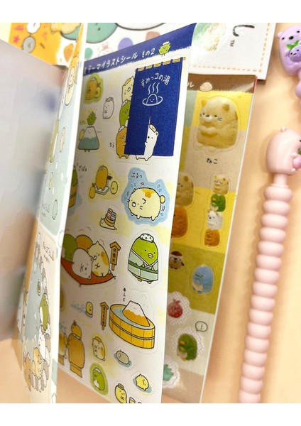 Sarı Defter Sumikko Gurashi  Sticker /  Bullet Journal / Defter Süsleme / Çıkartma