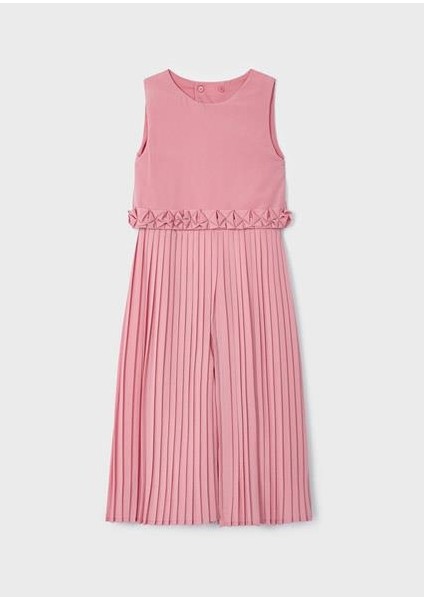 Kız Çocuk Pembe Tulum Ekose