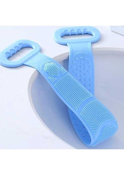 Çift Taraflı Banyo Hamam Lifi Silikon Masajlı Yumuşak Duş Lifi Uzun Ömürlü Hazır Banyo Kesesi 1 Adet