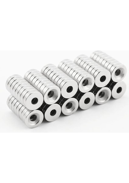 Havşa Delikli Çok Güçlü Neodyum Mıknatıs Magnet 10X3 mm -D8/D4MM Delik Çapı modelleri