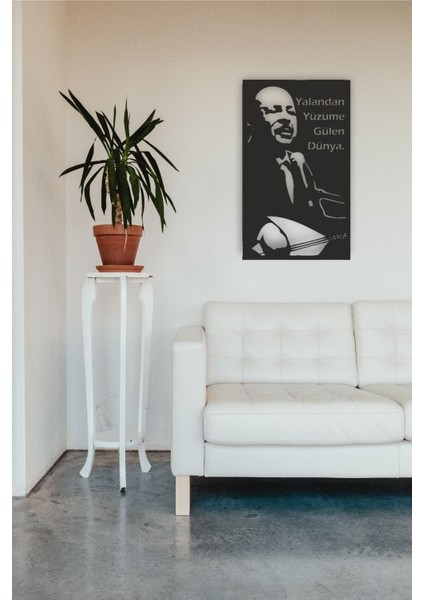 Neşat Ertaş Yalandan Yüzümü Gülen Dünyada Mdf Tablo