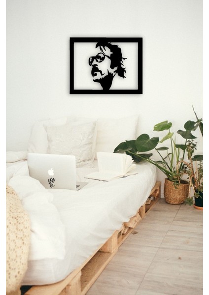 Cem Karaca Silüet2 Ahşap Mdf Lazer Kesim Tablo