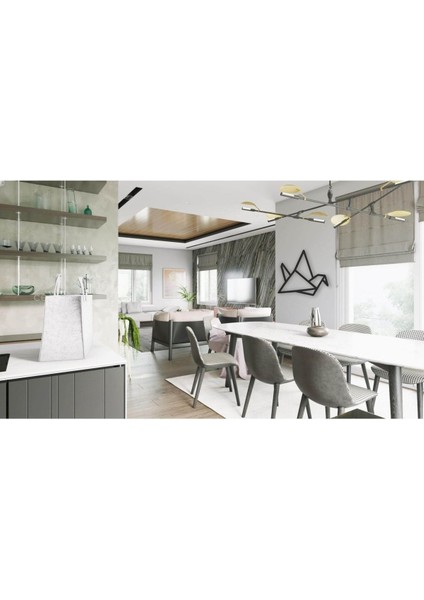 Geometrik Kuş Tablo Ahşap Mdf Lazer Kesim modelleri