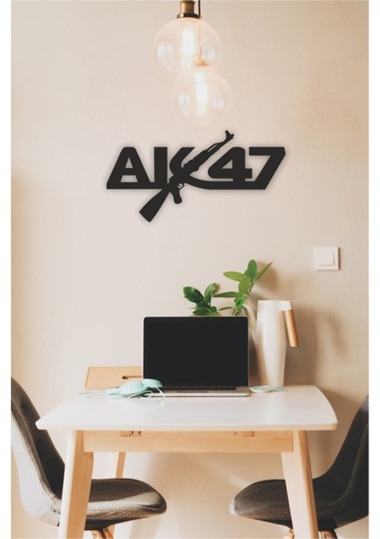 AK47 Kalaşnikof Tablo Ahşap Mdf Lazer Kesim