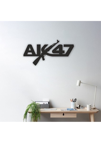 AK47 Kalaşnikof Tablo Ahşap Mdf Lazer Kesim