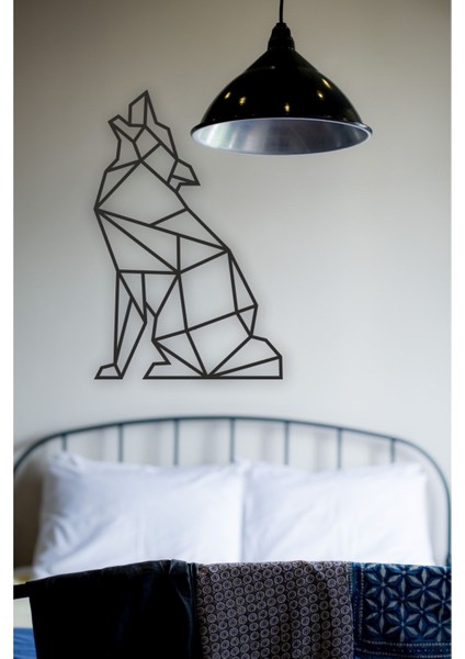 Uluyan Kurt Geometrik Tablo Ahşap Mdf Lazer Kesim