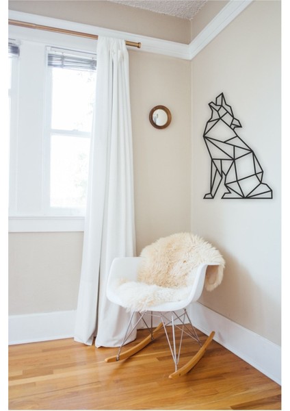 Uluyan Kurt Geometrik Tablo Ahşap Mdf Lazer Kesim fırsatları