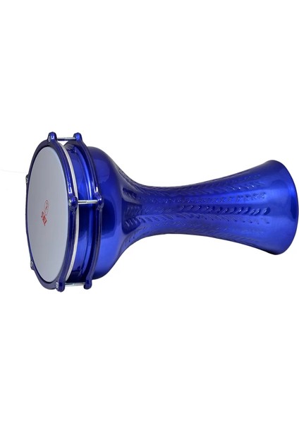 Saz 820C-BL Alüminyum Darbuka İşlemeli Statik Mavi 20 cm