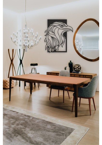 Kartal Şahin Geometrik Tablo Ahşap Mdf Lazer Kesim