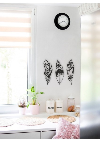 Tüy Geometrik Tablo Ahşap Mdf Lazer Kesim