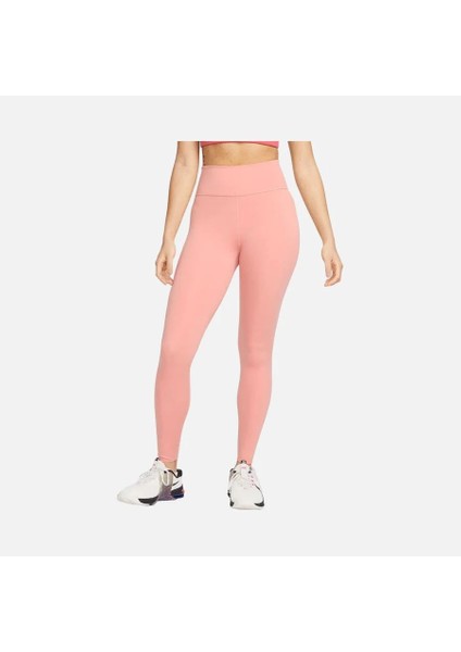 One Luxe Mid-Rise Training Pink Tayt Kadın Antrenman Pembe Spor Tayt AT3098 606
