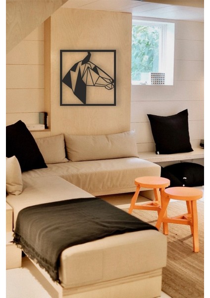 At Horse Geometrik Tablo Ahşap Mdf Lazer Kesim fiyatları