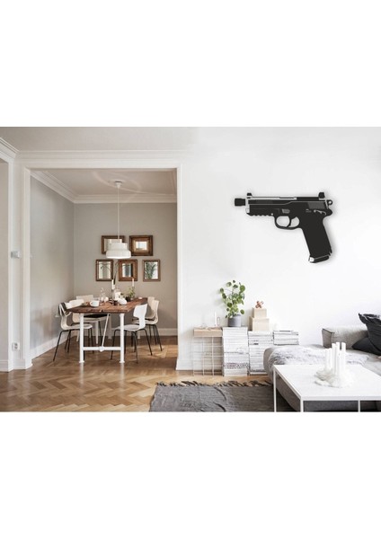 Classic Silah 2 Ahşap Mdf Lazer Kesim Tablo fırsatları