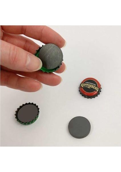 25X3 mm Büyük Yuvarlak Ferrit Mıknatıs -Kokulu Taş-Nişan Süsleme Mıknatısı
