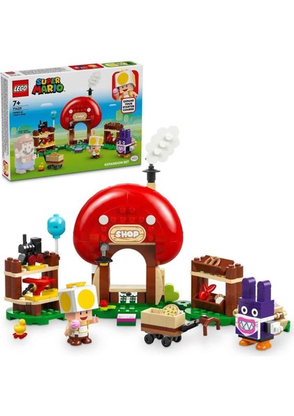 Super Mario Nabbit Toad Un Dükkanında Ek Macera Seti 71429-8 Yaş ve Üzeri Super Mario Hayranları Için Koleksiyonluk Yaratıcı Oyuncak Yapım Seti (230 Parça)