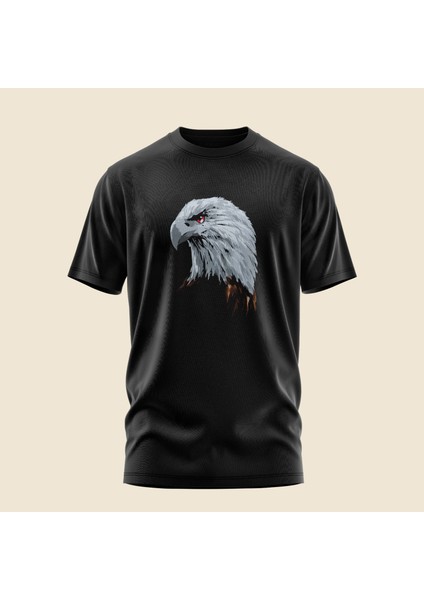 T-Shirt Kartal Logo Siyah Unisex Tişört