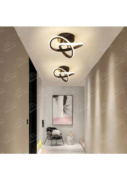 Elagans Modern Ultra Power Beyaz Ledli Plafonyer Tekli Ledli Avize