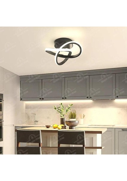 Elagans Modern Ultra Power Beyaz Ledli Plafonyer Tekli Ledli Avize