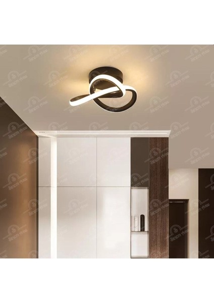 Elagans Modern Ultra Power Beyaz Ledli Plafonyer Tekli Ledli Avize