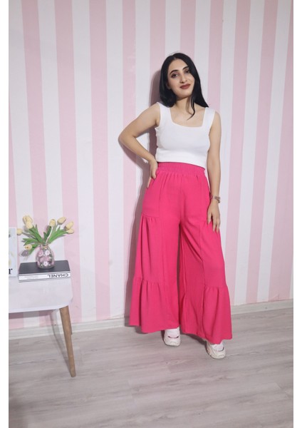 Bürümcük Bol Paça Büzgülü Lastikli Pantolon fiyatları