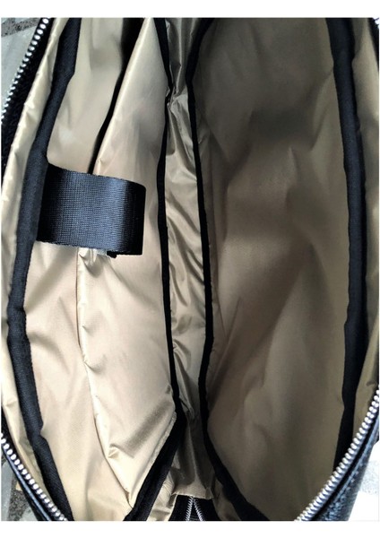 Hayır 15.6" Inç Laptop Macbook Evrak Bilgisayar Çantası Kazayağı Desenli Vegan Deri Siyah Casual/gü fiyatları