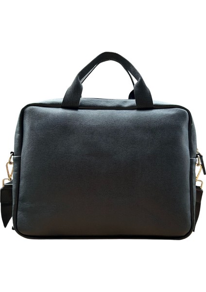 Hayır 15.6" Inç Laptop Macbook Evrak Bilgisayar Çantası Kazayağı Desenli Vegan Deri Siyah Casual/gü modelleri