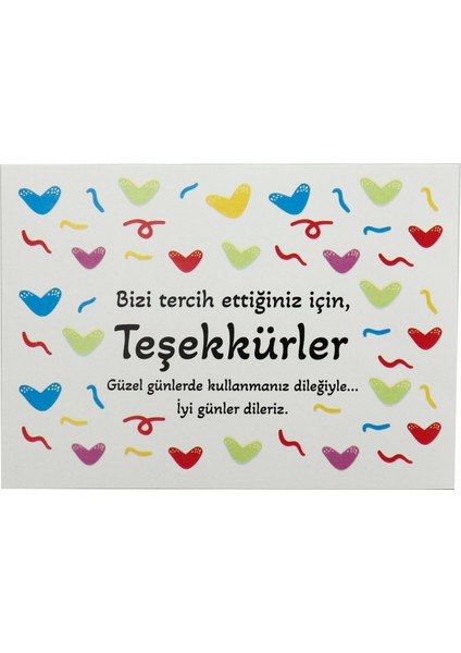 10 X 14 Cm Özel Baskılı Teşekkür Kartı 10 Adet fiyatları