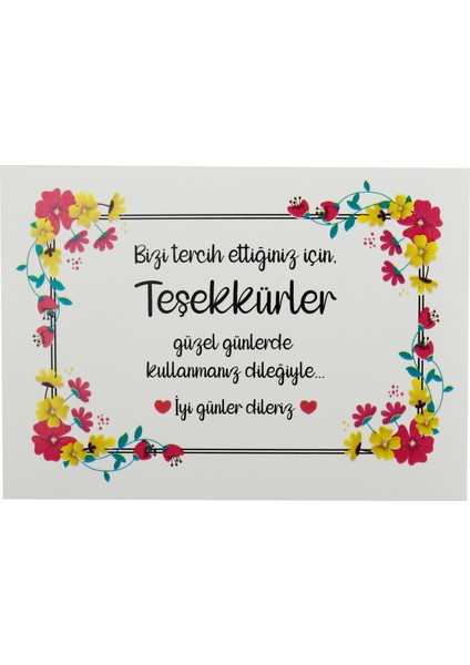 10 X 14 Cm Özel Baskılı Teşekkür Kartı 10 Adet fiyatları