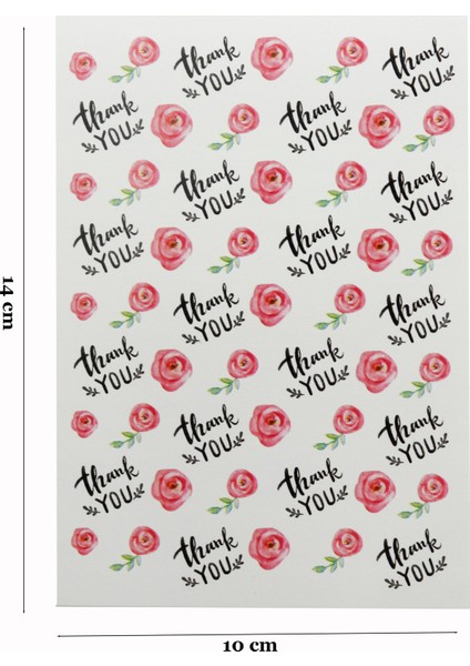 10 X 14 Cm Özel Baskılı Teşekkür Kartı 10 Adet modelleri