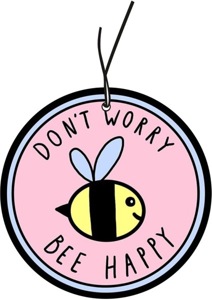 Tatlı Arı Don't Worry Bee Happy Dekoratif Araba Oto Kokusu ve Aksesuarı - Araba Kokuları