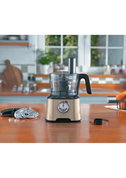 1200 Watt + Mastermaid Iconic Beige  1,5 Lt Hacimli 2000 W Kıyma Yapabilen Mutfak Robotu Blender Se