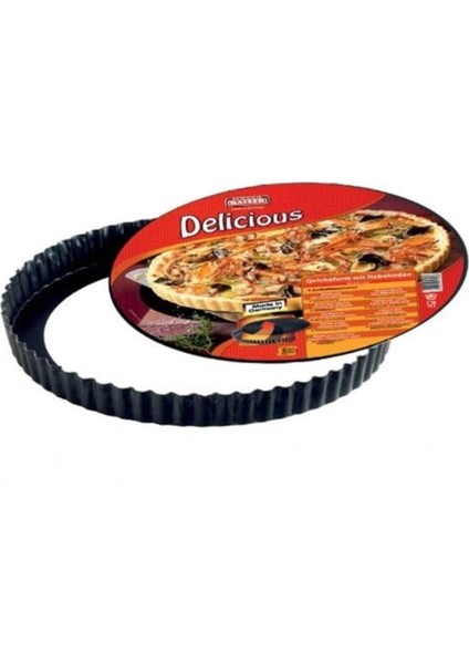 Metal Delicious Tart Kalıbı Ayrılabilir Tbn 28 cm Siyah 2 Tart
