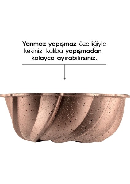 Tart Buket Rose Gold Döküm Kek Kalıbı 26 cm 26CM Pembe Döküm 1 Parça