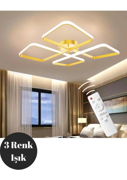 Novem Eskitme Plafonyer Kumandalı Ultra Süper 3 Renk Işık Ledli Avize