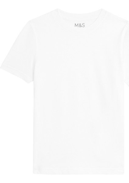 Saf Pamuklu 2'li Kısa Kollu T-Shirt