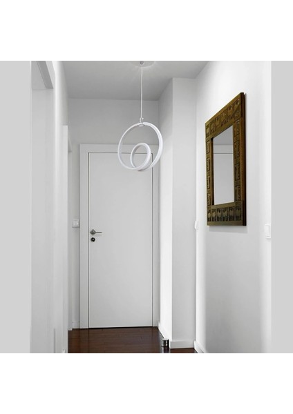 Orjin Beyaz Tekli Sarkıt LED Beyaz Işık Ultra Ledli Salon Mutfak Oda Hol Ledli Avize
