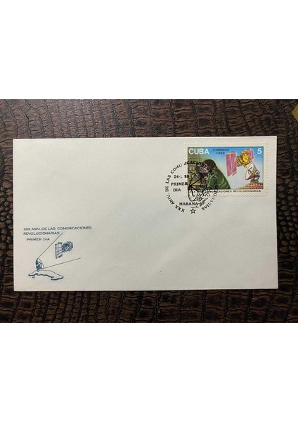 Cuba Küba Ilk Gün Zarfı 1988 Xxx Aniv. De Las Comunicaciones Revolucionarias