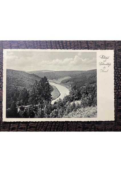 1933 Reich Dönemi Deutsches Reich Kartpostal Postadan Geçmiş Fuldatal Mit Fuldaschleife Bei Kassel