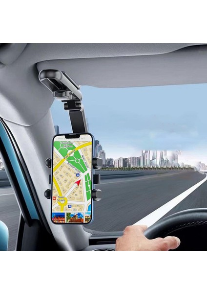Main Shop Araç Telefon Tutacağı, 360 Dönebilen Dikiz Aynası/masa/mutfak Araba Montajı, Ayarlanabilir Kollu fırsatları