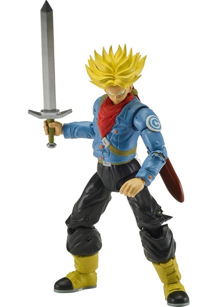 16 cm Dragon Ball Super Saiyan Future Trunks Poz Verilebilir Figür, Dragon Stars Serisi