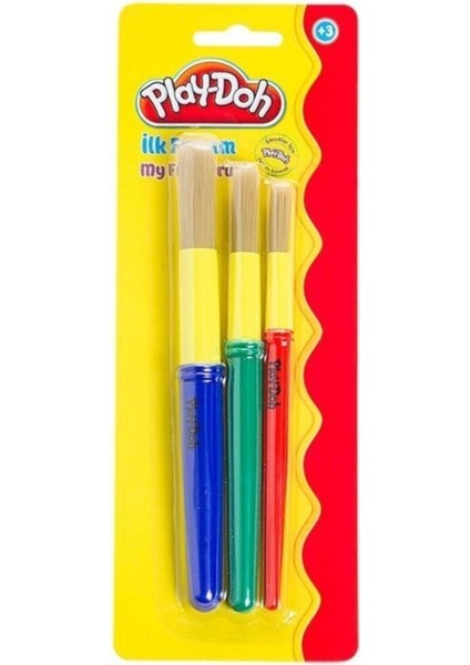 Doh-Play-Doh Ilk Fırçam 3`lü Fırça Seti (NOCOLOR-3DC39212)