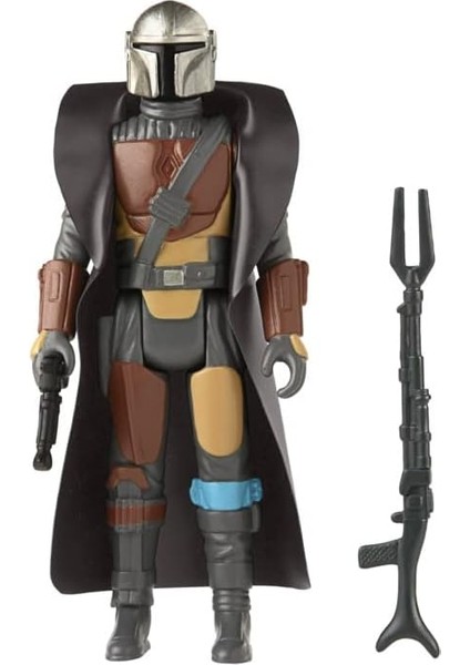 Retro Koleksiyonu, Mandalorian Oyuncağı 9,5 cm Boyutunda Aksiyon Figürü, Aksesuarlarla Biriktirmek Için, 4 Yaşındaki ve Daha Büyük Çocuklar Için