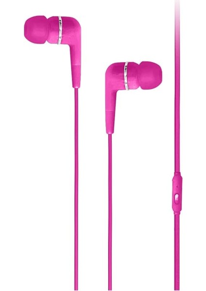 Mikrofonlu Kulaklık Kulakiçi WE01 Serisi - Pembe - 5KMM123P